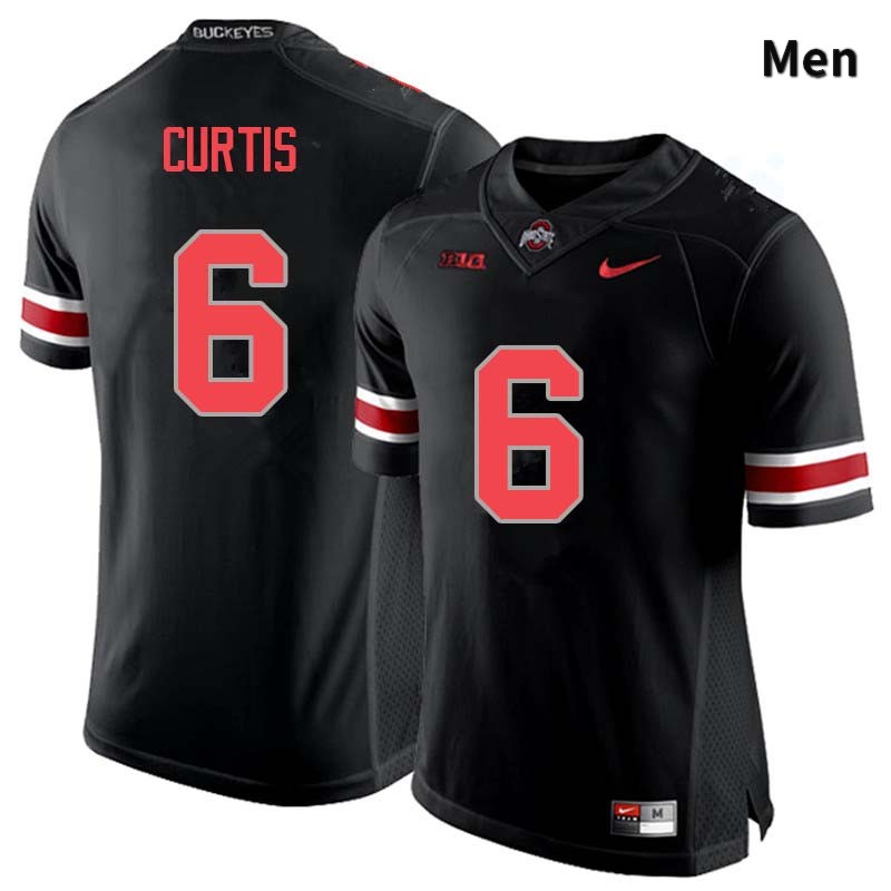 Ohio State Buckeyes Kory Curtis Men's #6 Blackout Authentic Stitched College Football Jersey